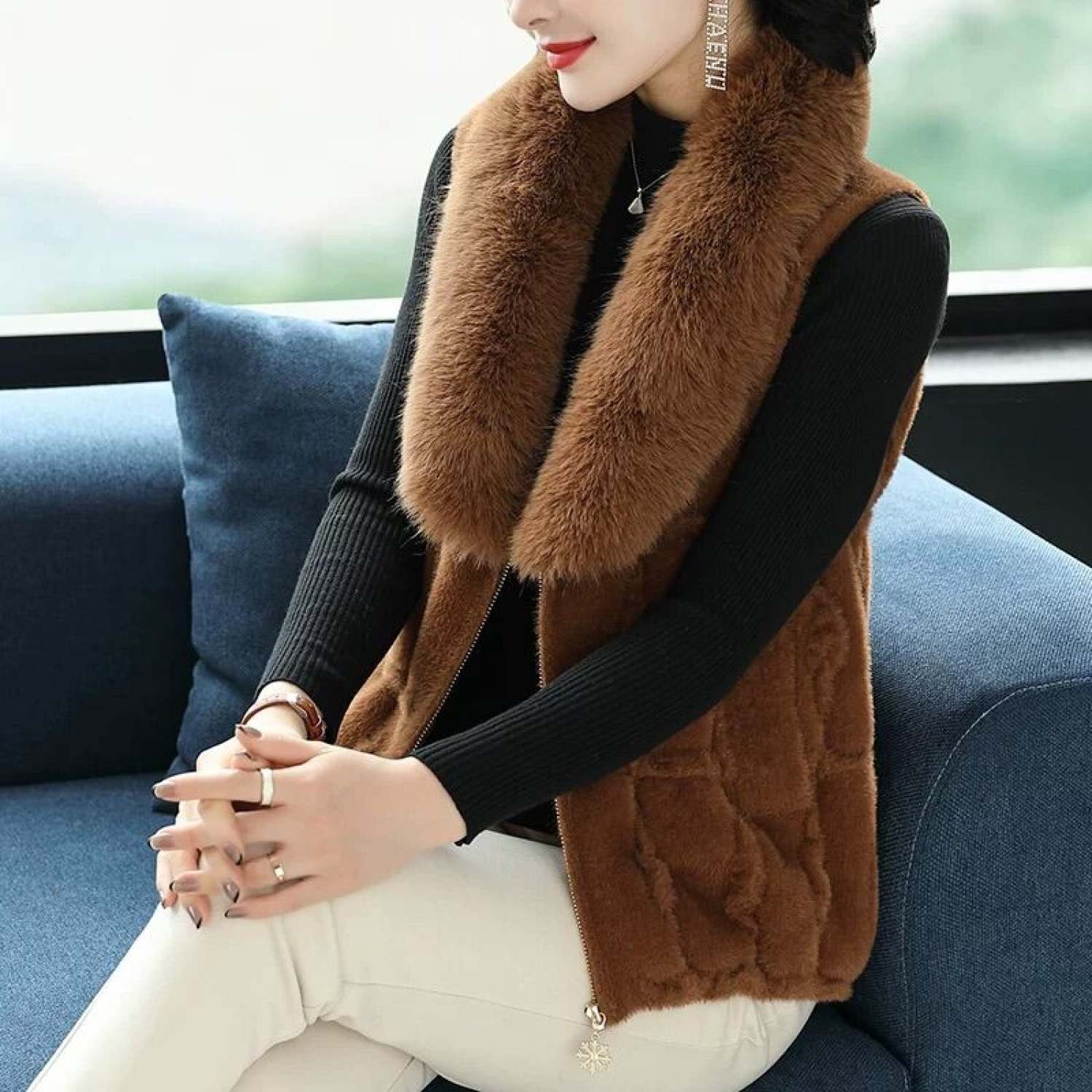 Áo khoác len lông cừu cao cấp 0107.