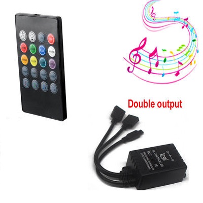 Hộp điều khiển led dây 10m đổi đủ màu cảm ứng nhảy theo nhạc - Led music controller