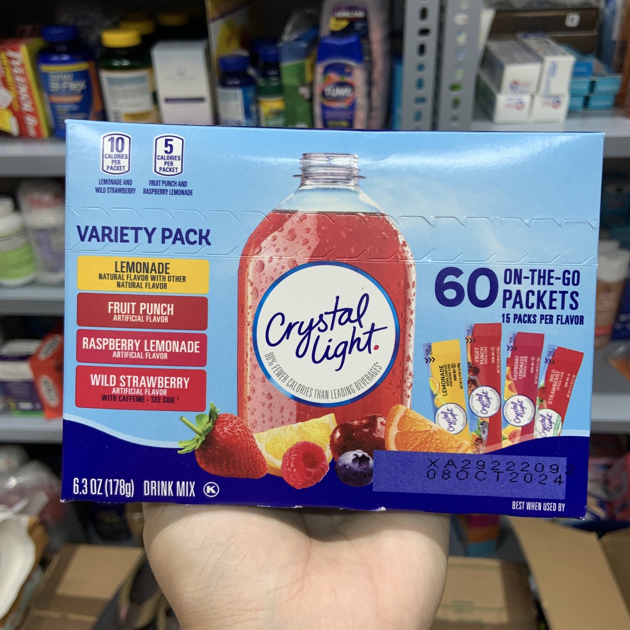 Bột pha nước trái cây bổ sung vitamin và điện giải Crystal Light - EDS Hàng Mỹ