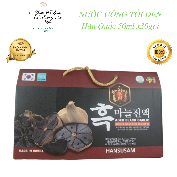Nước uống tỏi đen hàn quốc 50ml x30 gói hàng chính hãng