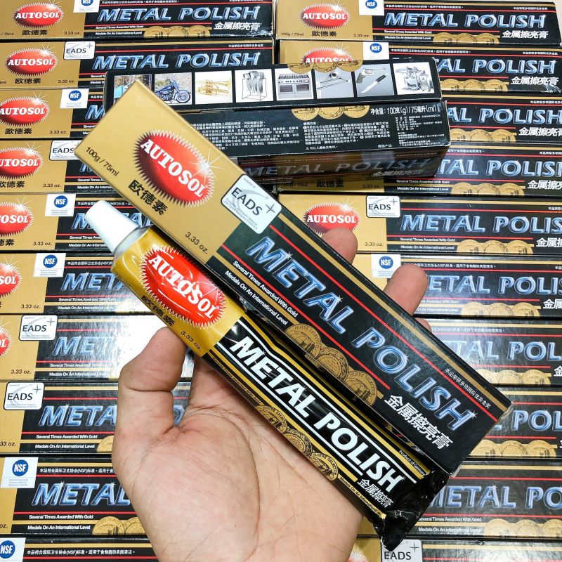 Kem đánh bóng kim loại. sơn inox, nhôm, lư đồng - đánh bống viền điện thoại , kem đánh siêu bóng autosol metal polish tuýp 50g