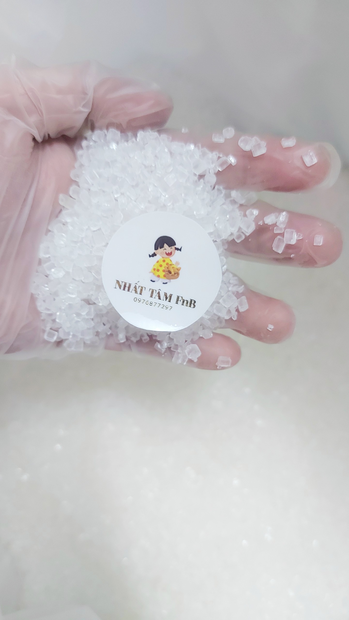Đường phèn hạt, đường phèn kim cương tinh luyện hạt nhỏ trắng trọng lượng 500g và 1000g