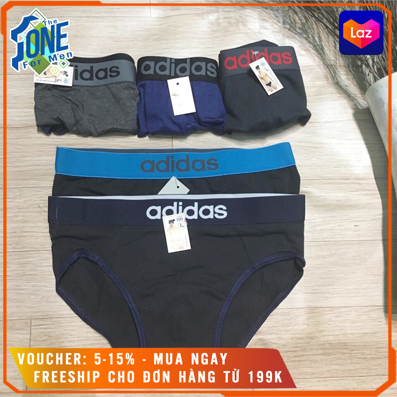 [HCM]Quần Lót Nam Tam Giác ADIDAS Hàng Chính Hãng Cao Cấp Lưng Bản To Vải Cotton Co Giãn 4 Chiều Ôm Khít Body Thoải Mái Thoáng Mát & Thấm Hút Dành Cho Bạn Trẻ Năng Động Màu Trắng Đen & Xanh Navy Sang Trọng Đẳng Cấp Cho Phái Mạnh
