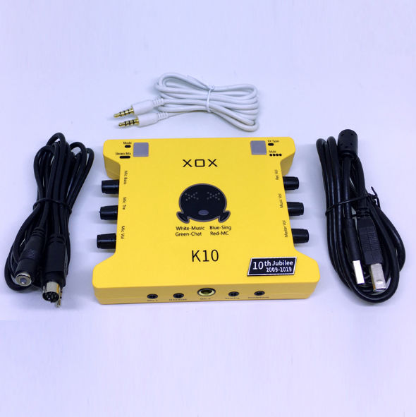 Sound Card Xox K10 Phiên Bản 10Th Jubilee - Soundcard Nâng Cấp Mới Nhất Đến Từ Xox - Đầy Đủ Các Chức Năng, Chế Độ, Hiệu Ứng - Kết Hợp Được Hầu Hết Các Loại Micro Thu Âm, Sử Dụng Được Cho Cả Điện Thoại Và Máy Tính
