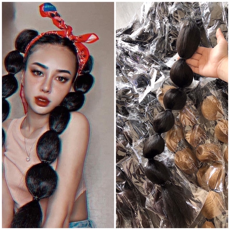 tóc giả  hồ lô cao cấp❤️ freeship 50k ❤️ tóc giả cột cao cấp