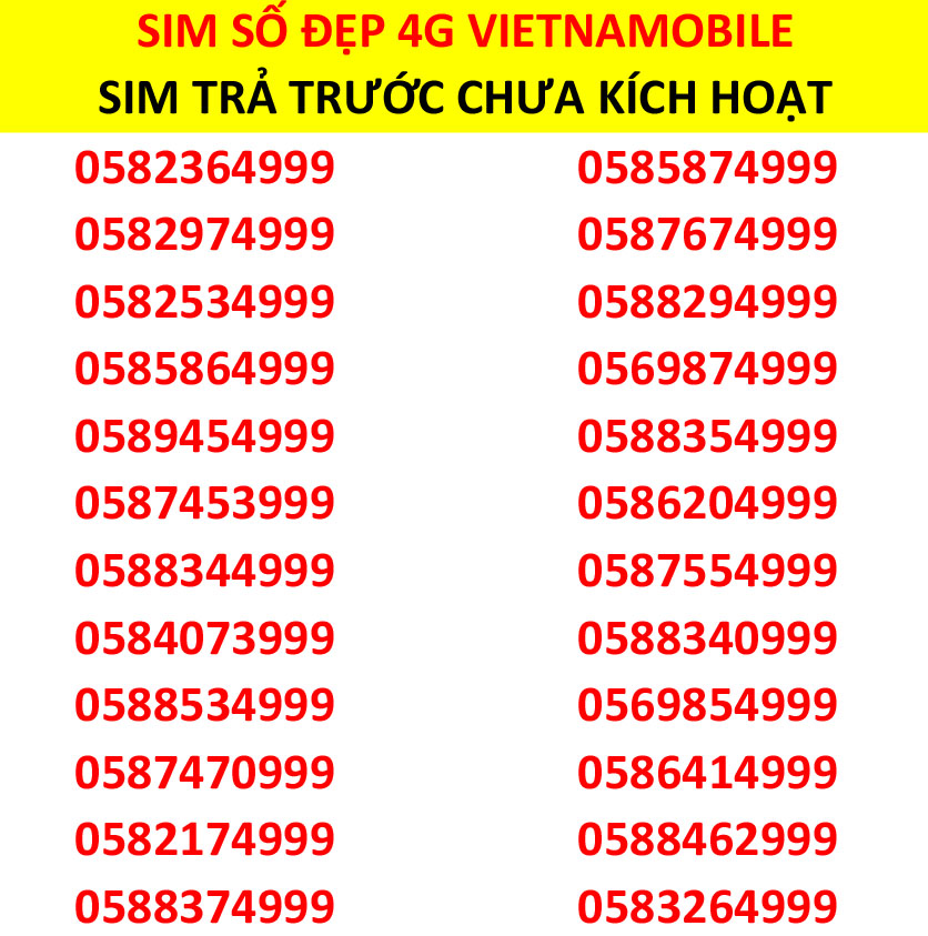 ""FREESHIP - CHƯA KÍCH HOẠT. Sim Số Đẹp 4G Tam Hoa 666 Tiến Lên Giá Rẻ - Sim Số Đẹp Vietnamobile - M