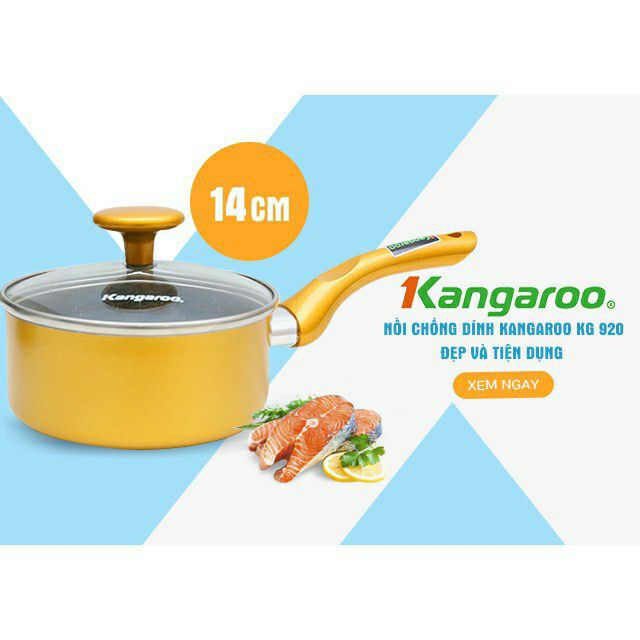 Nồi Quấy Bột Siêu Chống Dính Vân Đá Kangaroo 14cm