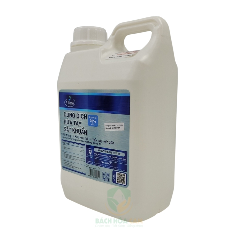 Dung dịch rửa tay sát khuẩn E-Clean dạng đặc, can 2 lít _ Bách Hóa Cam