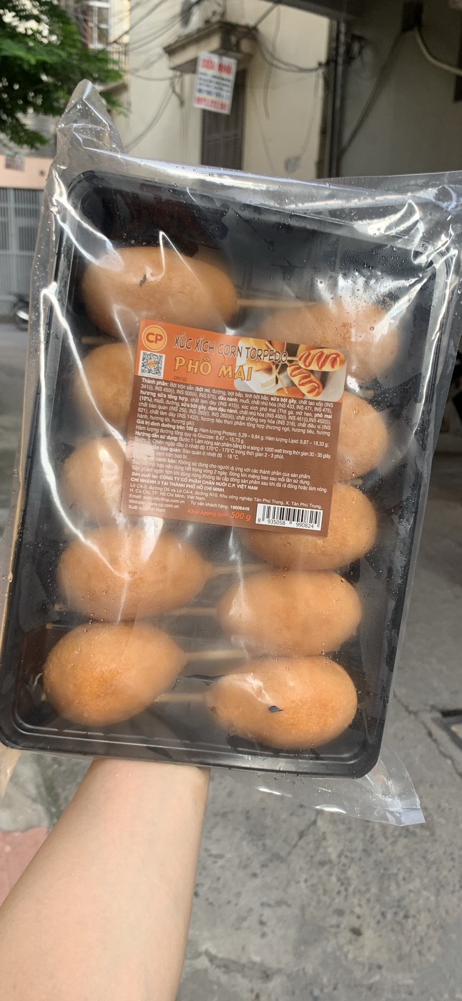 Xúc xích toperdo phô mai, xúc xích tươi CP, hotdog xúc xích phô mai CP