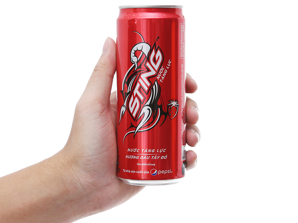 Lốc 6 lon sting vị dâu 320ml