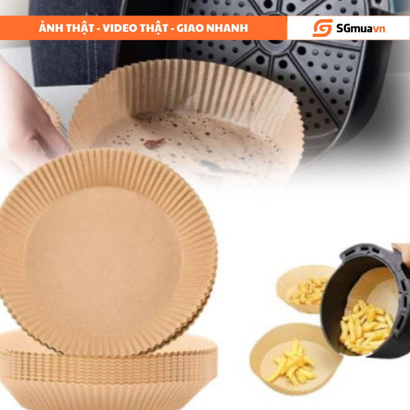 Combo 150 Giấy nến lót nồi chiên không dầu