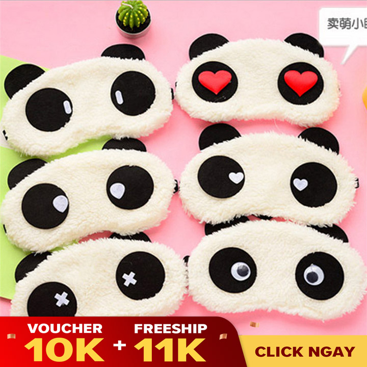 Bịt Mắt Ngủ EyeMask Họa Tiết Gấu PanDa Dễ Thương Giúp Dễ Ngủ Khi Đi Xe Máy Bay - YOOSOO MALL - Nhiều Biểu Cảm Dễ Thương Lựa Chọn