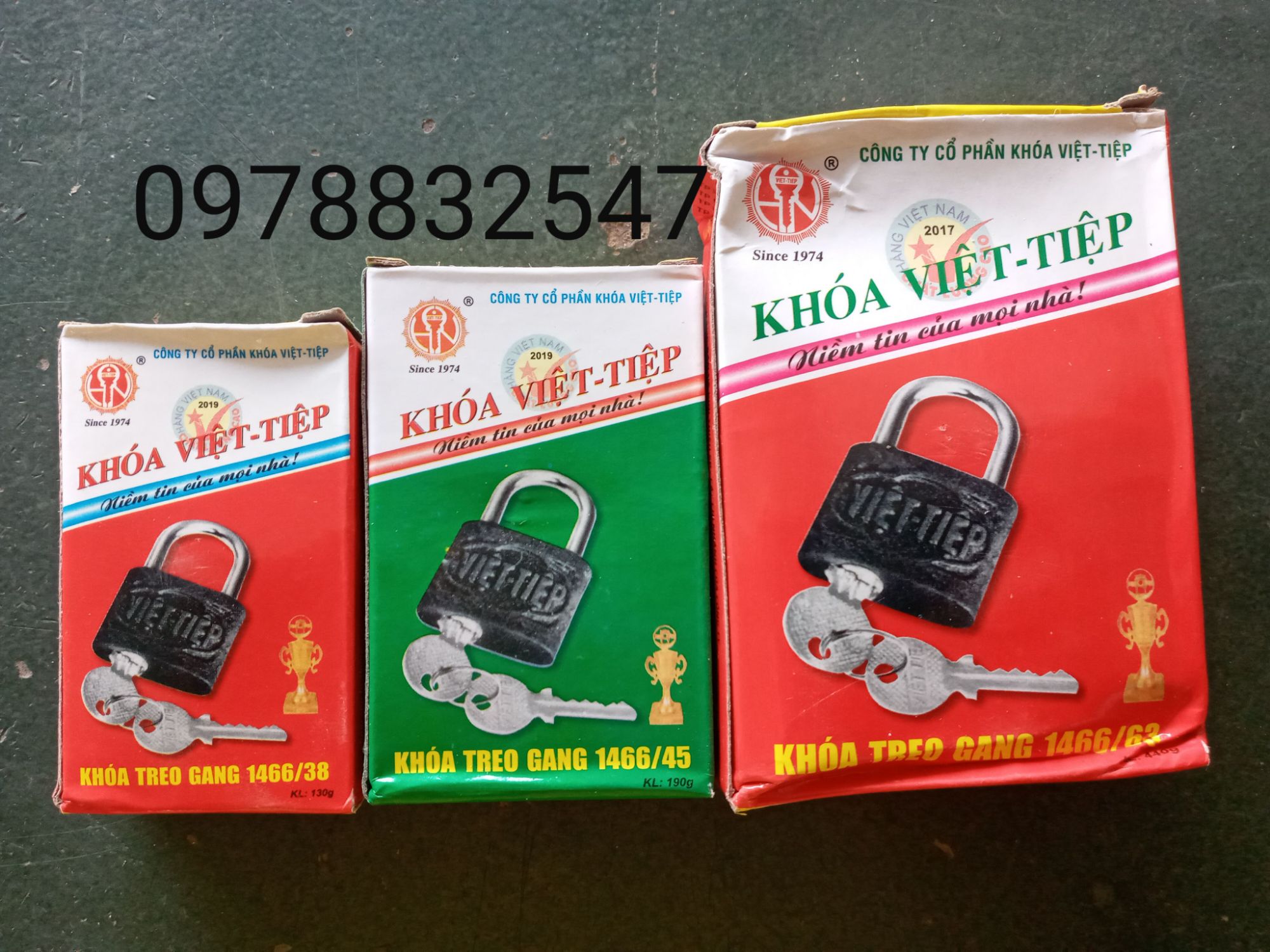 Khóa treo việt tiệp 1466/45 khóa cầu 7 đen