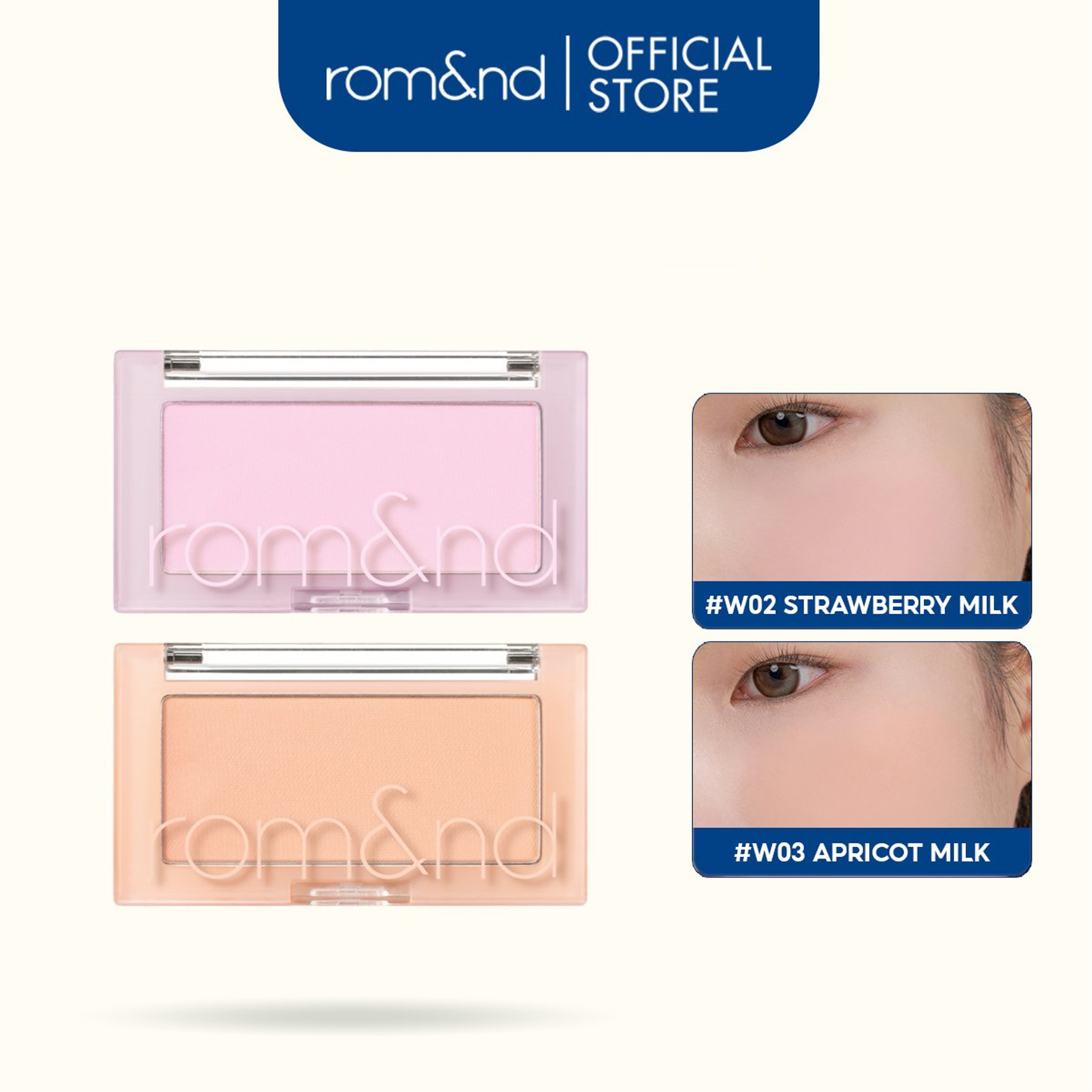   Milk Series  Phấn má hồng ngọt ngào Hàn Quốc Romand Better Than Cheek 3.8g 