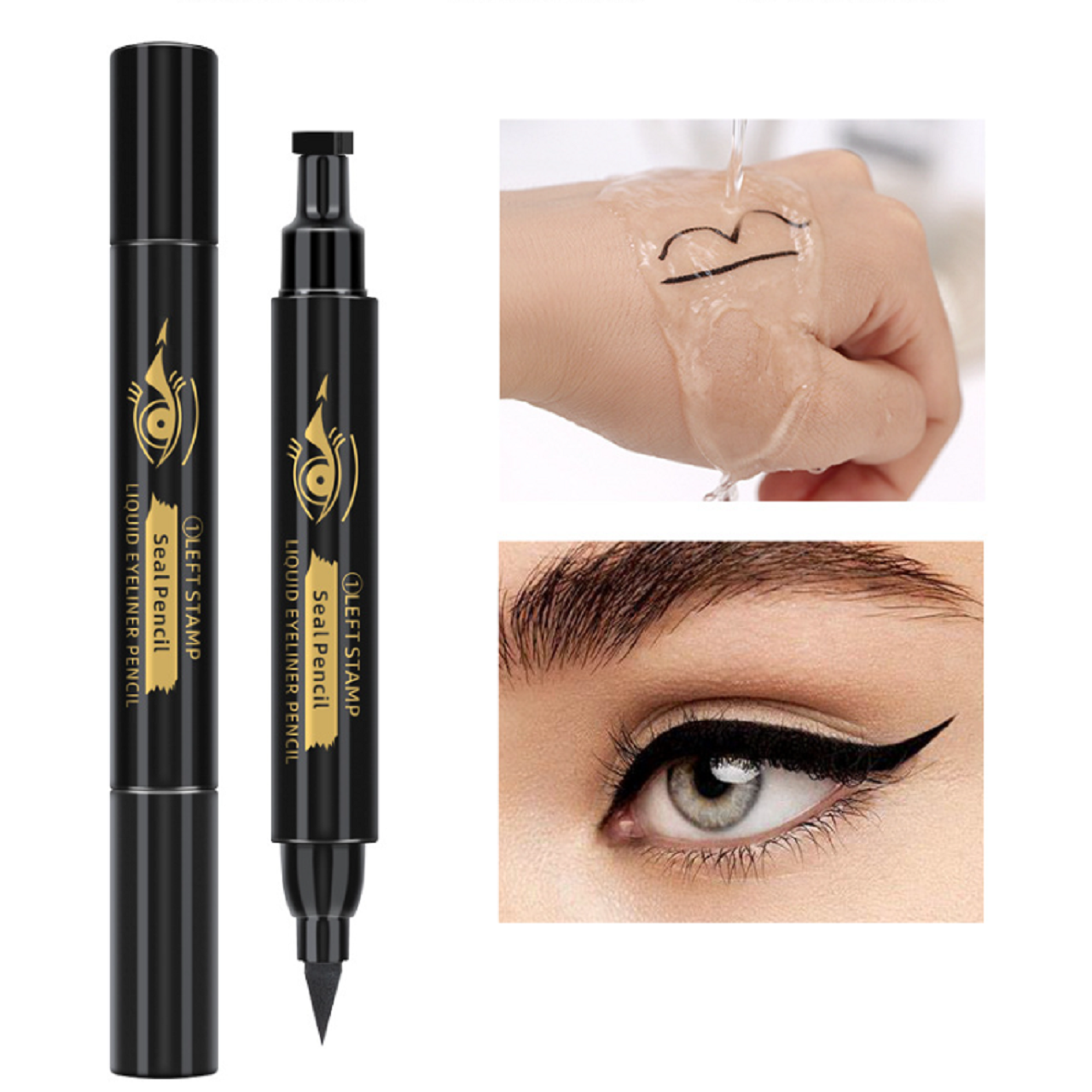 Bút kẻ mắt nước 2 đầu đa năng QIC nội địa trung sale xả hàng giá rẻ, bút dạ kẻ đuôi mắt lâu trôi dễ sử dụng