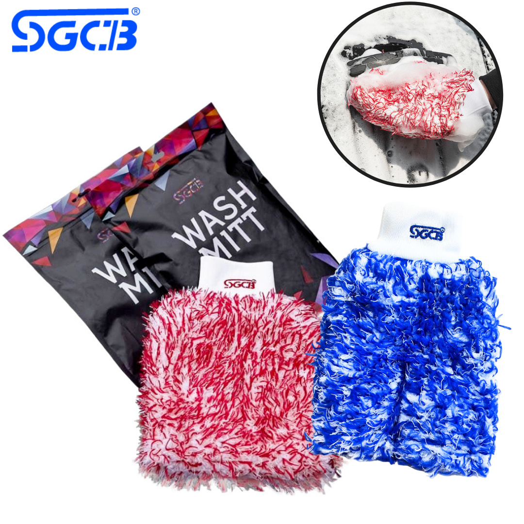 Bao tay rửa xe sgcb siêu sợi microfiber siêu thấm hút mềm mịn sggd302