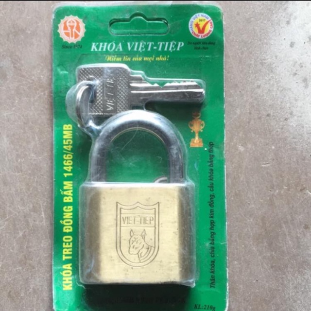 Khoá việt tiệp đồng bấm 45mb