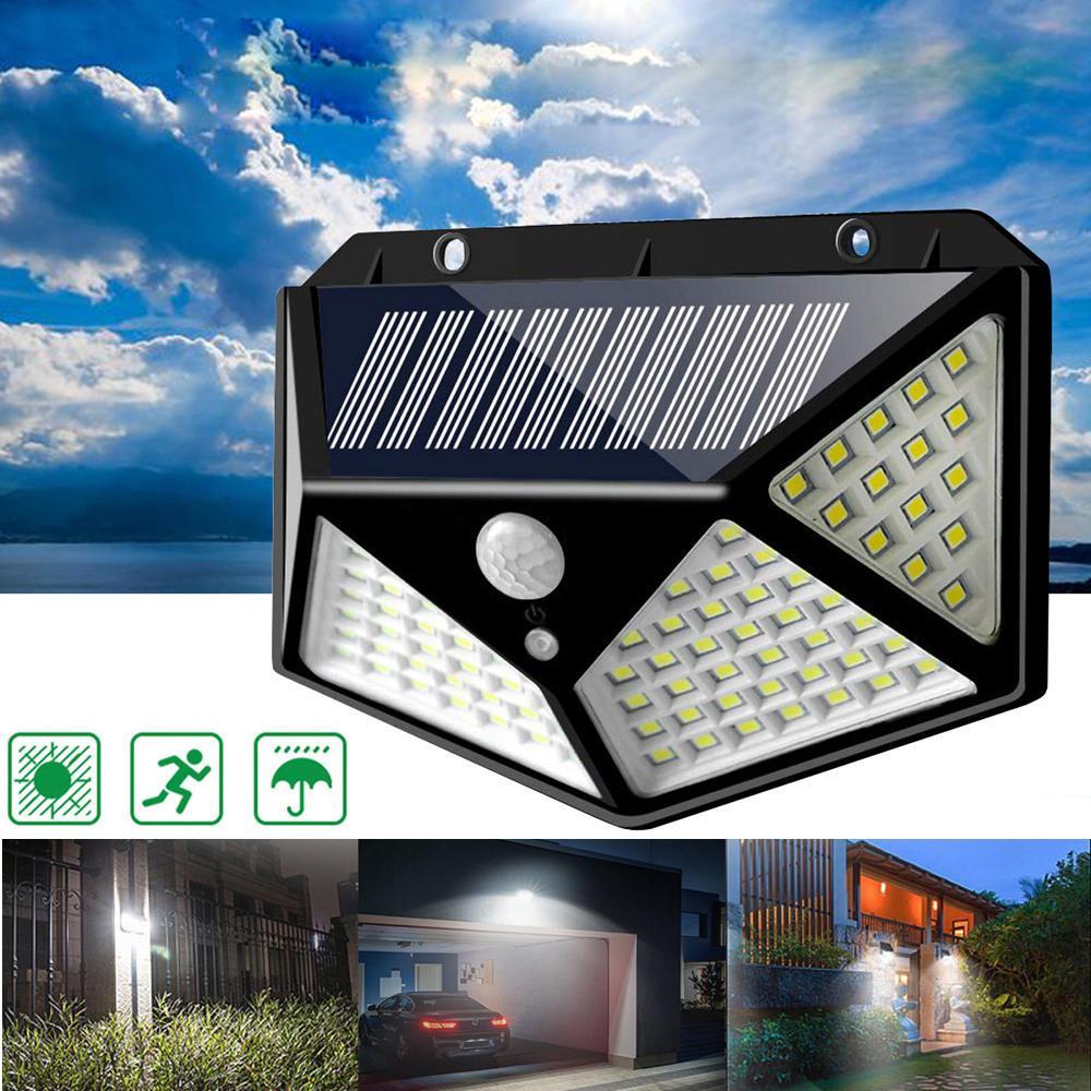 Đèn led solar 100 led cảm biến