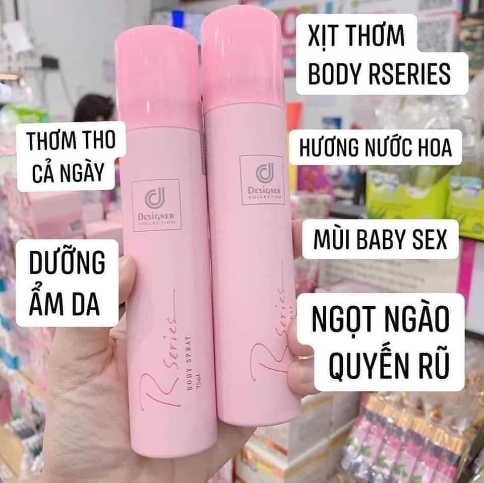 Hàng chính hãng - Xịt thơm toàn thân dưỡng ẩm Designer R Series Body Spray THÁI LAN