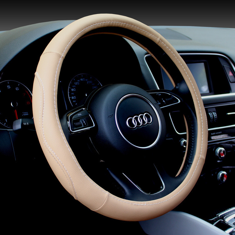 Bọc Vô Lăng ô tô da Cao Cấp cho các dòng Vios, accent, City, Morning, i10, Cerato, …37-38-39cm