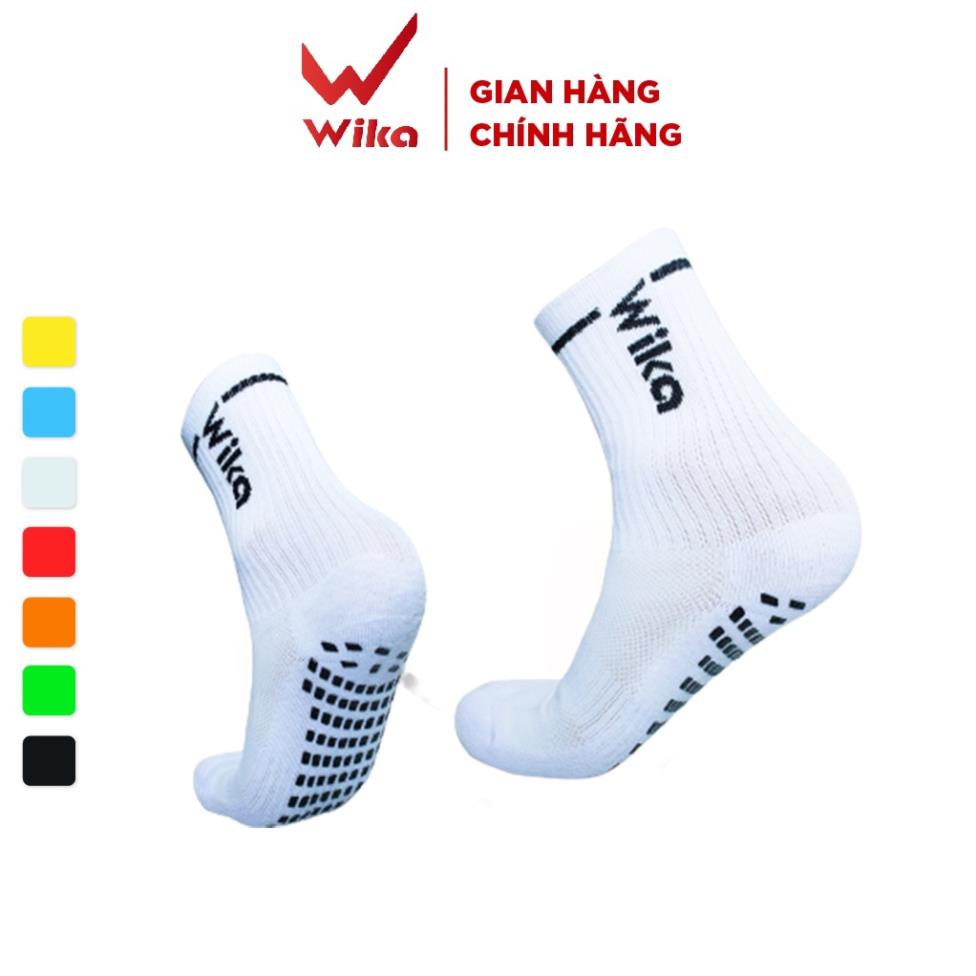 Tất đá bóng chống trơn WIKA chính hãng chất Cotton co giãn tốt, thấm hút mồ hôi, thoải mái khi sử dụng.