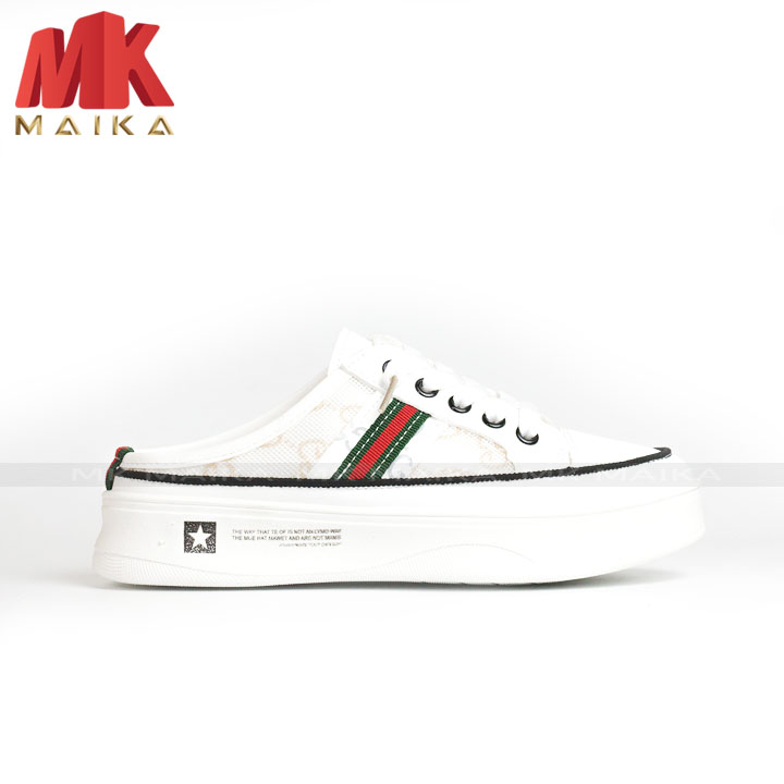 Giày Sneaker Nữ MK MAIKA S162 TRẮNG Giày Thể Thao Nữ Hở Gót Phong Cách Hàn Quốc Cao Cấp Trẻ Trung Cá Tính