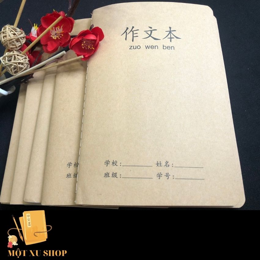 [FREESHIP ] 【HCM】Vở học sinh tập luyện viết ghi chép tiếng Trung Hàn Nhật nhiều loại ô, phong cách Trung quốc giá rẻ khổ A5