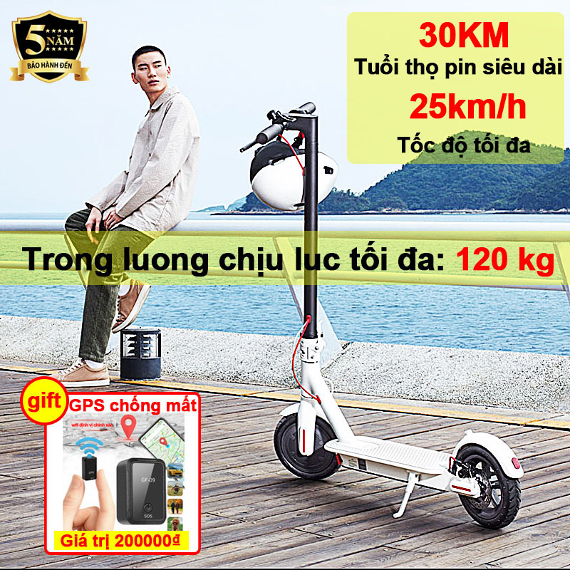 BH 5 năm Xe scooter điện xe điện gấp gọnelectric scooter Màn hình điện tử 30km/lân sạc tối đa 25km tải trọng 120kg có phanh tay và đèn