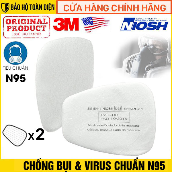Cặp tấm lọc bụi 3m 5n11 _ lọc bụi mịn tiêu chuẩn n95