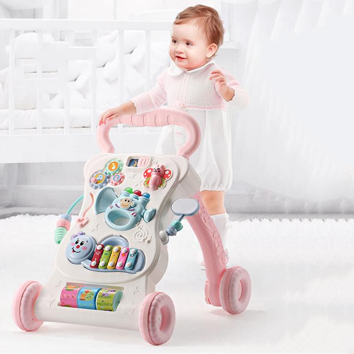 Xe đẩy tập đi cho bé đa chức năng, chất liệu nhựa an toàn cho bé, kết hợp nhiều đồ chơi trên xe cho bé