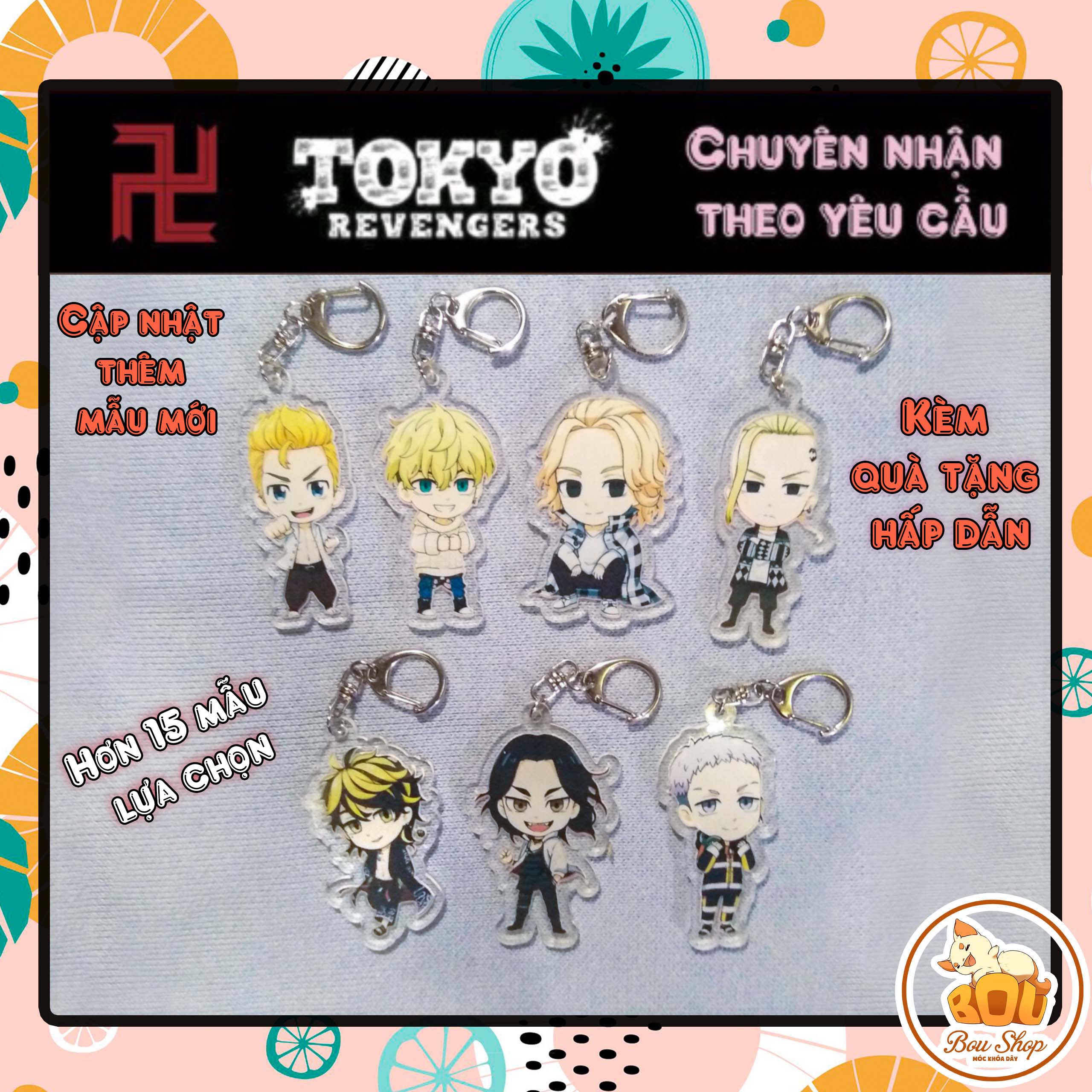 [HCM]Móc khóa Mica Acrylic Tokyo Revengers - Kịch Trường Của Takemichi Anime Keychain