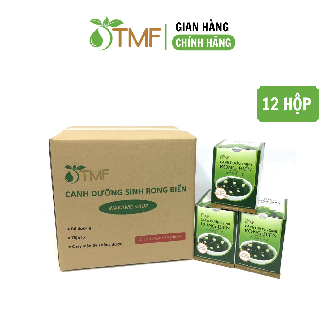 Thùng Canh Rong Biển Wakame ăn liền Tâm Minh 12 Hộp TÂM MINH FOODS
