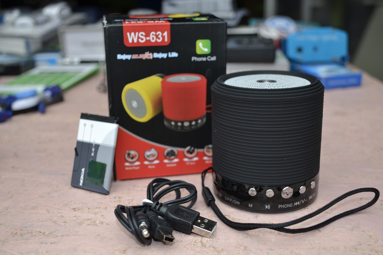 XẢ KHO - BẢO HÀNH 6 THÁNG - Loa bluetooth đa năng không dây WS-631 - Bluetooth phiên bản V2.1 - Nghe nhạc hơn 8 giờ - cam kết bảo hành - 1 đỏi0 1