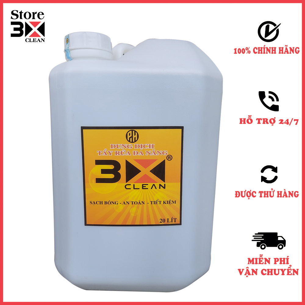 Nước tẩy rửa đa năng 3x clean can 20 lít