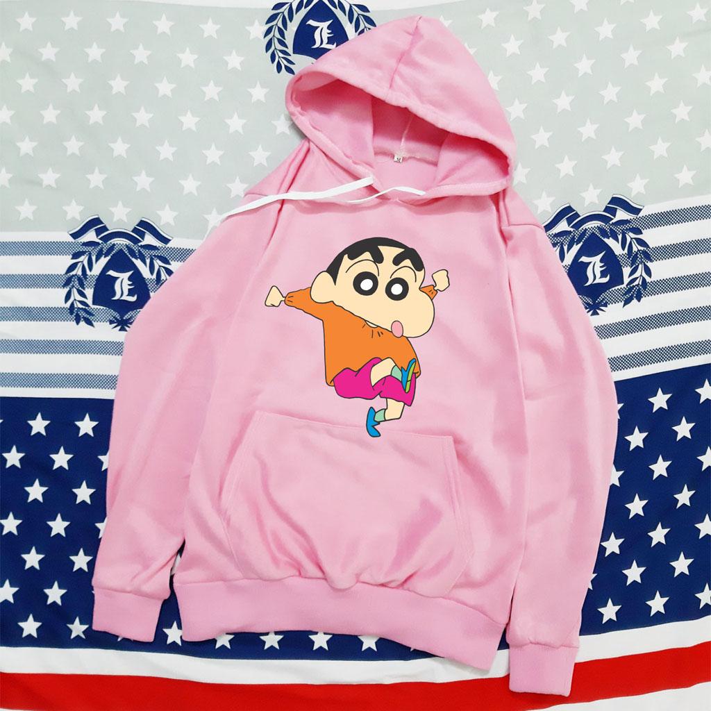 Áo Khoác Hoodie Nữ, Cổ Chồng In Hình Dễ Thương - Đủ Màu