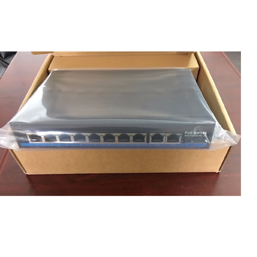 Switch poe 8 cổng fe + 2t uplink