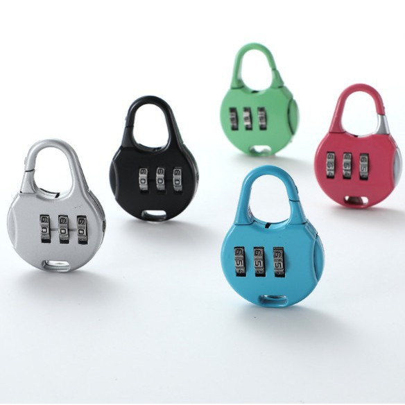 Ổ khóa hành lý balo vali chống trộm, ổ khóa số mini mật mã, khóa mã số đổi mã thoải mái có nhiều màu dễ thương, chịu nước