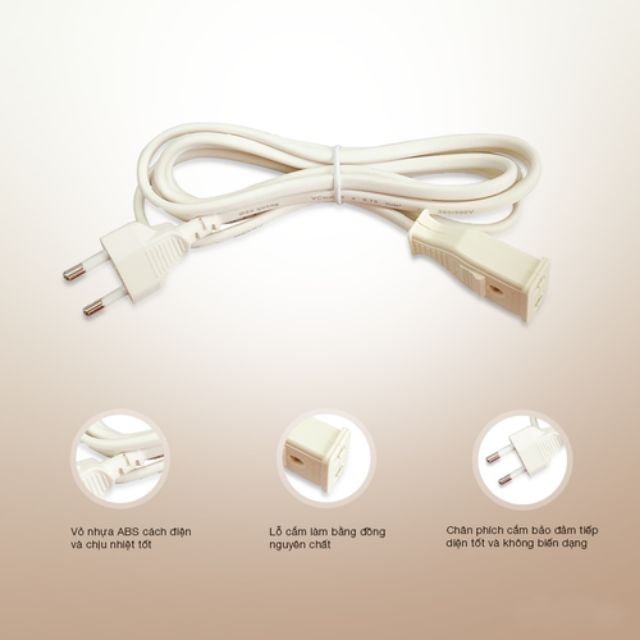 Phích cắm có dây điện nối dài phích cái Điện Quang 2M/5M