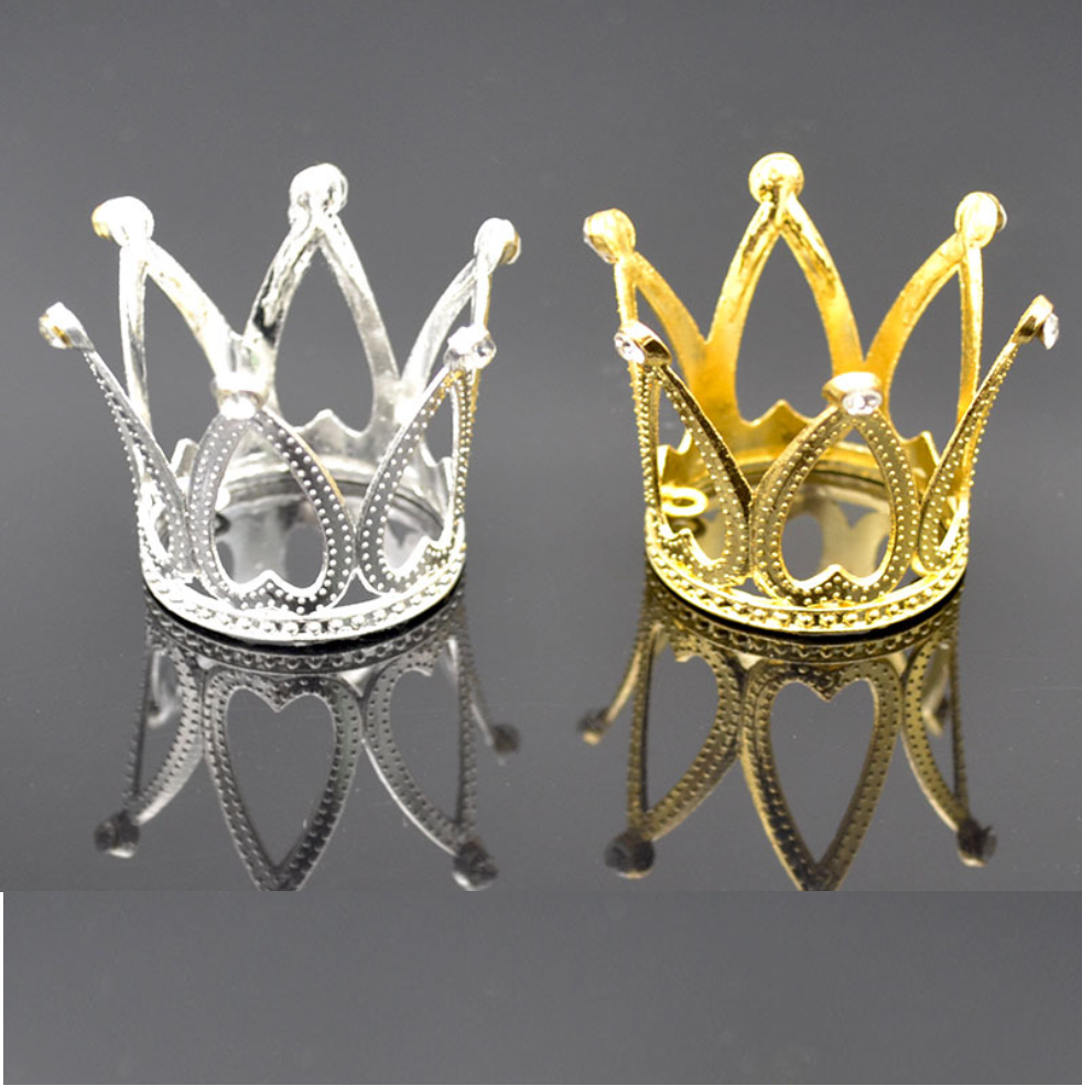 Vương miện Nhí trang trí bánh sinh nhật, vương miện mini 6 cánh