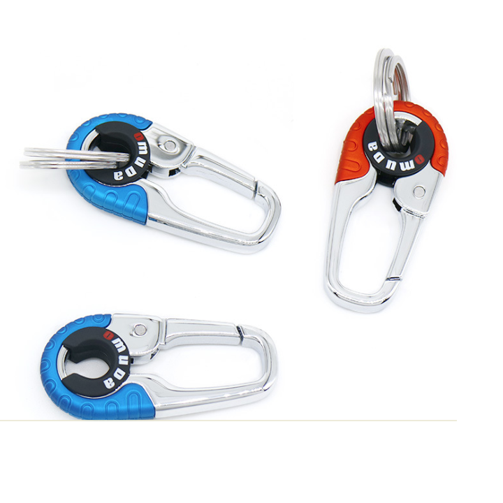 Móc treo chìa khóa ô tô xe máy OMUDA 2 chất liệu Inox cao cấp chống gỉ xước