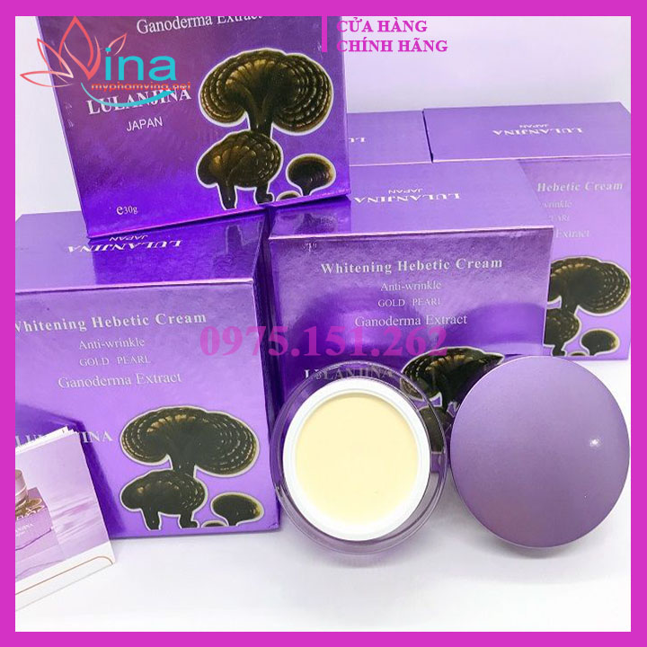 Kem dưỡng trắng da lulanjina linh chi 30gr