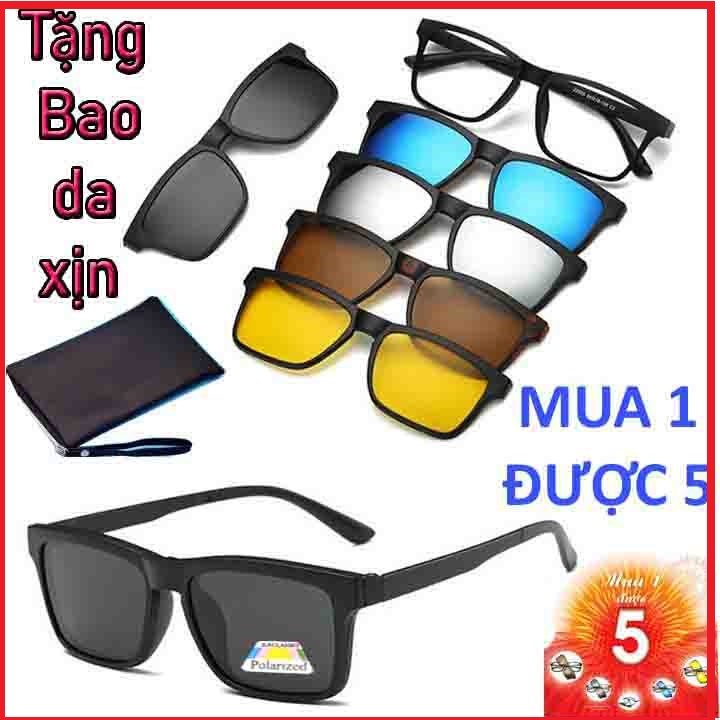 Kính mắt đa tròng 5 trong 1 , kính mắt thay tròng thời trang