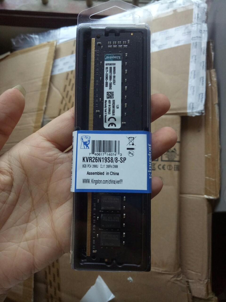 RAM Kingston 8GB DDR4 Bus 2666 MHz, hàng mới bảo hành 3 năm