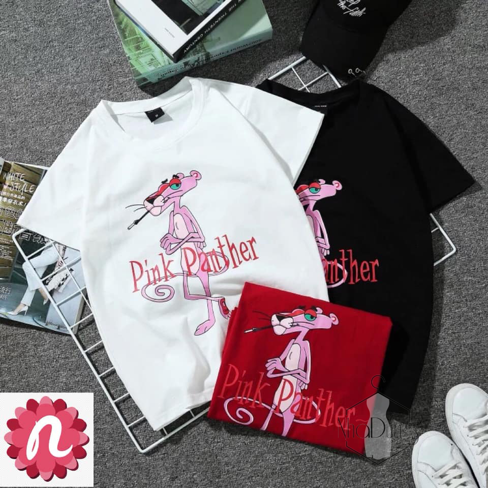 [HCM]Áo thun nữáo phông nữ form rộng tay lỡ pink panther freesize 68kg chất thun 4 chiều co giãn dễ thương