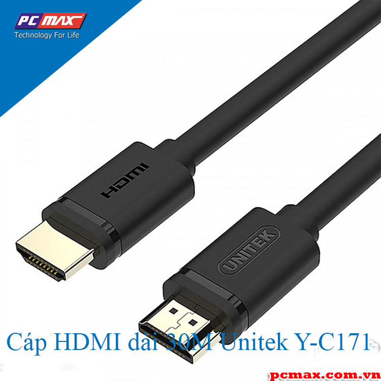 Cáp hdmi dài 30m unitek y-c171 - hàng chính hãng