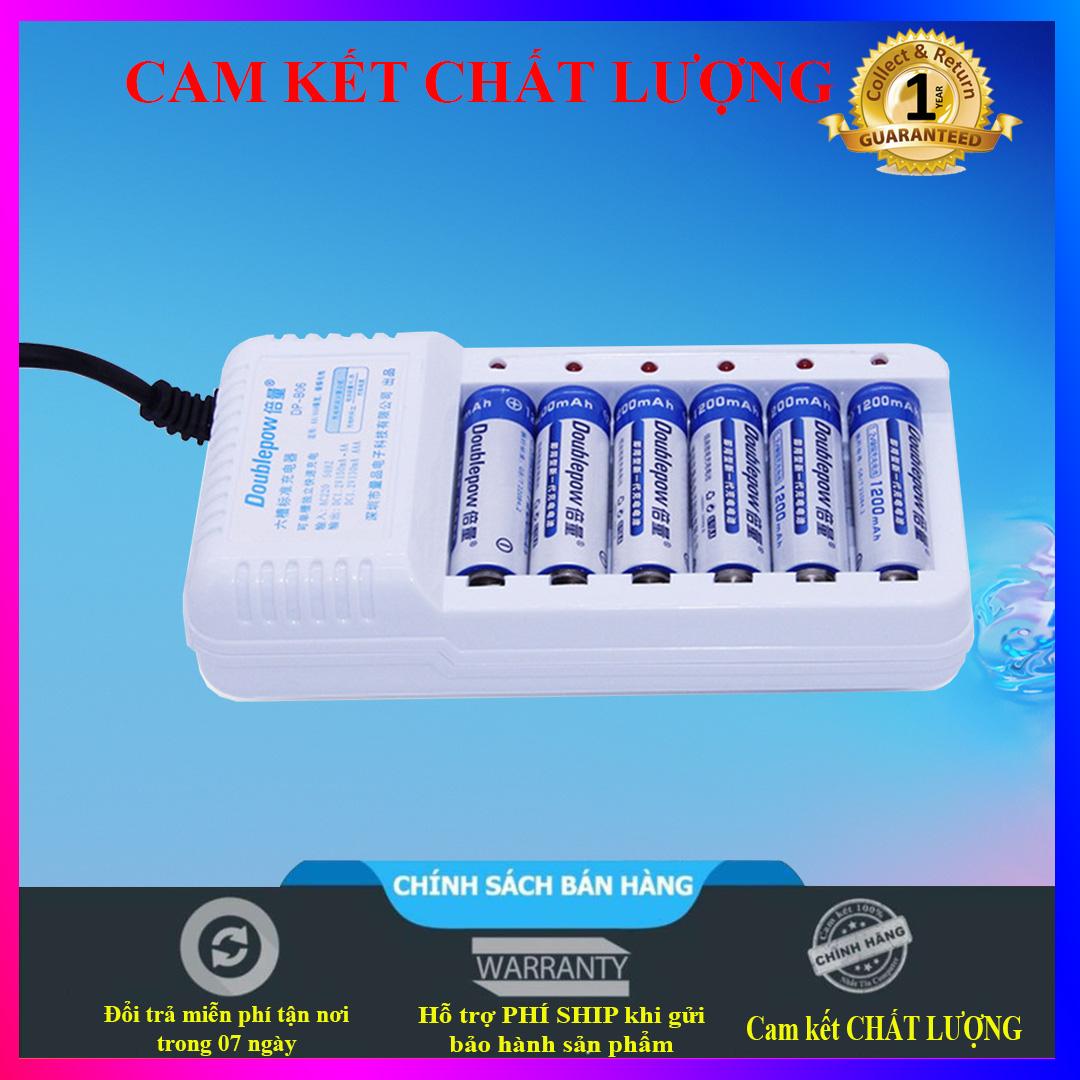 Sạc pin AA/AAA 6 cổng DoublePow DP-B06