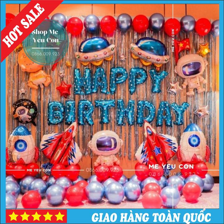 Sét Sinh Nhật Thôi Nôi Cho Bé Gái , Bé Trai Sinh Nhật Vũ Trụ