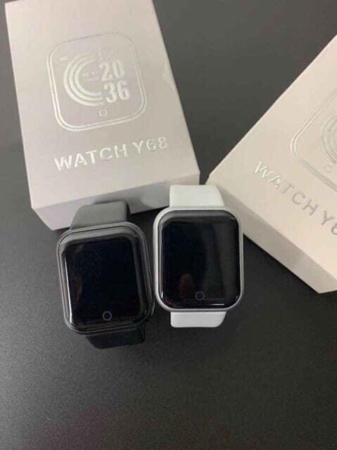 Đồng hồ thông minh WATCH Y68 cao cấp màu Đen - Trắng + Bảo hành 12 tháng lỗi đổi mới tại Phụ kiện CHILL