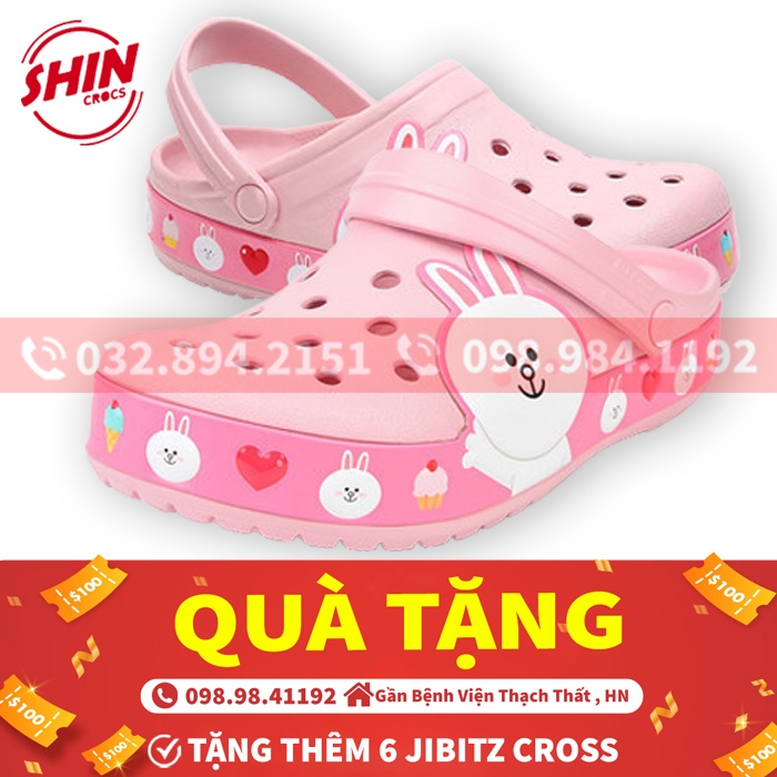 Dép cross cho bé trai , bé gái thỏ cony đế bánh mỳ mai8uhkas tặng thêm 6jibitz cross