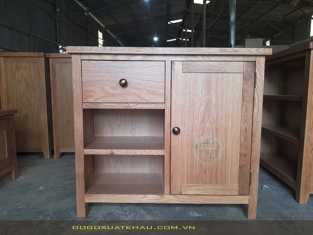 Tủ sideboard 1 ngăn kéo 1 cánh cửa 2 tầng xuất khẩu